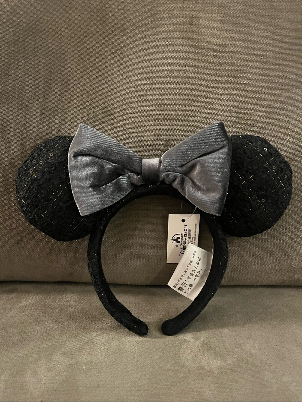 NWT DISNEY PARKS Japan Tokyo Disney Resort Black Bow Mickey Minnie Ears Headband - Picture 5 of 11